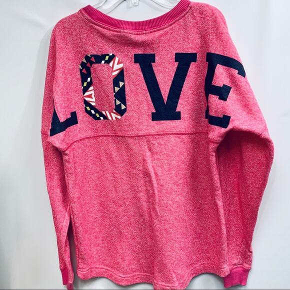 Derek Heart Graphic LOVE Long Sleeve Pullover Sweater Small - Picture 5 of 8